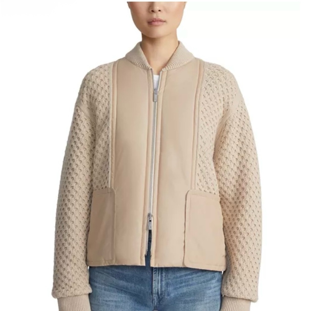Lafayette 148 New York Reversible Knit Bomber Jacket